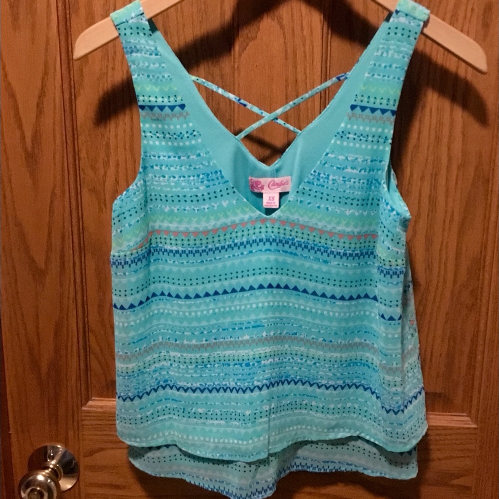 Candies sea green print lined shell. Size XS.